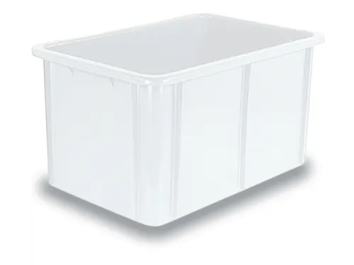Stapelbak Pe Hxlxb 320X600X400Mm Inhoud 60L Naturel Wit