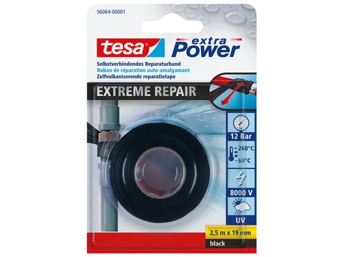 Reparatietape Tesa 56064 19mmx2,5m zwart