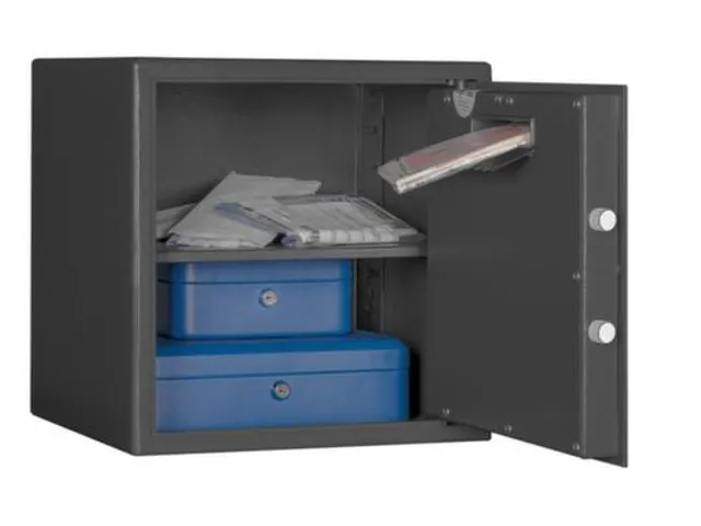 inwerpkluis,HxBxD 380x380x350mm,1niveaus,romp RAL7024,front RAL7024