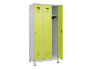 locker,HxBxD 1950x900x500mm,3vak,vak B 300mm,cil.-slot,voeten - 2