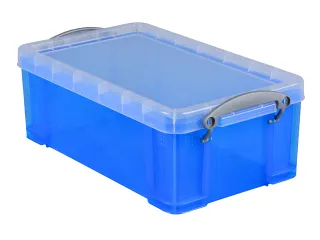 Opbergbox Really Useful 5 liter 340x200x125mm transparant blauw - 1