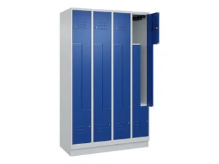 Z-garderobekast,HxBxD 1950x1200x500mm,vak B 150/300mm,cil.-slot,sokkel - 2