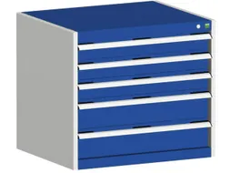 ladekast HxBxD 700x800x650mm 5laden romp RAL7035 front RAL5010