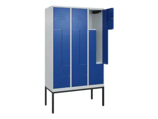 Z-garderobekast,HxBxD 2120x1200x500mm,vak B 200/400mm,cil.-slot - 2