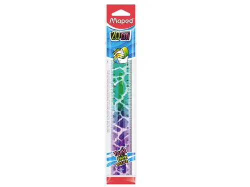Liniaal Maped Twist 'n Flex Decor Animals 20cm display à 20 stuks ass