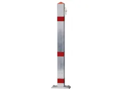 Afzetpaal Vierkant 70x70m Omklapbaar Cilinderslot Spitse Kop