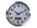 Aluminium Wandklok Lcd-display Thermometer Hygrometer & Weer 35.5cm