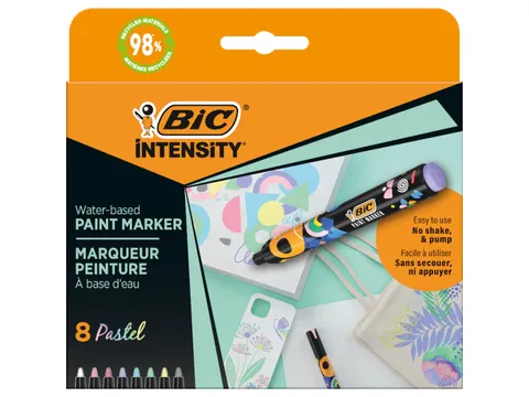 BIC Intensity paintmarker Pastel set van 8 stuks