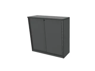 schuifdeurkast,HxBxD 1155x1200x445mm,MS-donkergrijs - 1