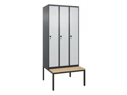 Dekenkist Classic+ 3 vakken 30cm 212x90x81.5cm Antraciet/Lichtgrijs