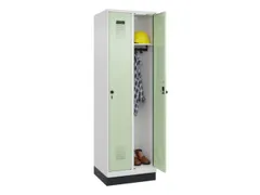 locker,HxBxD 1950x600x500mm,2vak,vak B 300mm,draaigrendel,sokkel