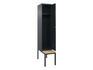 locker met bank,HxBxD 2120x400x815mm,1vak,vak B 400mm,cil.-slot - 2
