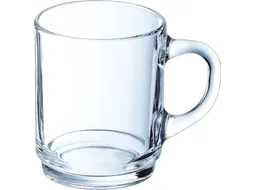Theeglas 25CL Transparant Stapelbaar Set van 6 Stuks