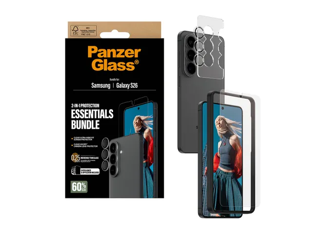 PanzerGlass Hoops 2-in-1 Bundle Samsung Galaxy S26 | Ultra-Wide F