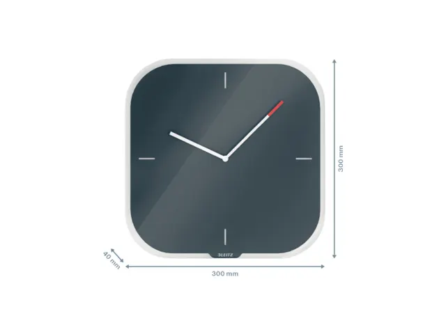 Wandklok Leitz Cosy grijs glas
