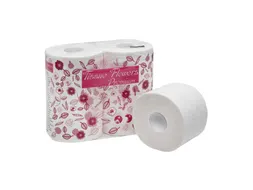 Toiletpapier Celtex Tissue Flowers 3-laags wit 300 vel krimp 6x4 rol