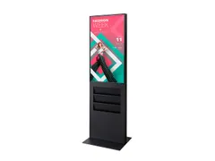 Digitale Smart Line Totem Rack Zwart 43 inch Samsung scherm Touchfolie