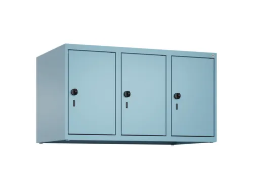 opzetkast,v. locker,3vak.,vak B 300mm,HxBxD 500x900x500mm,draaigrendel