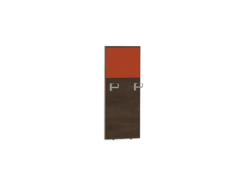 baliepaneel bureau aanbouw rechts 600mm NV bruin hickory BN3012-oranje