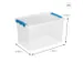 Q-line opbergbox 62L transparant blauw - 60x40x34cm
