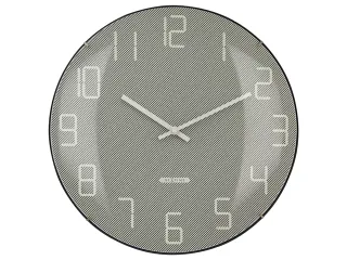 Wandklok Nextime dia 35cm bolvormig glas grijs kunststof Shade - 2