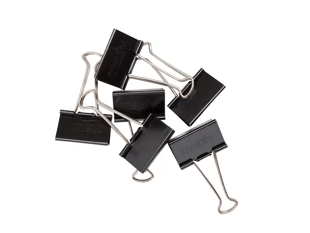 Papierklem MAUL 215 foldback 51mm capaciteit 25mm zwart