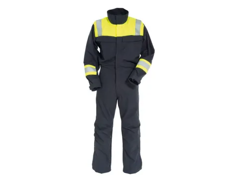 Tranemo 601081 coverall, geel/marineblauw, maat 3XL, per stuk