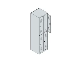 dubbeldekse locker,HxBxD 1850x500x500mm,2x2vak.,vak B 250mm - 4