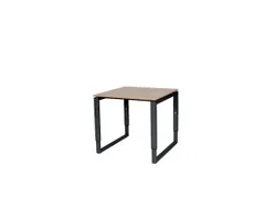 Domino Plus Bureau Hoogte Verstelbaar 800x800mm Hav/Kers Zwart O-Poot