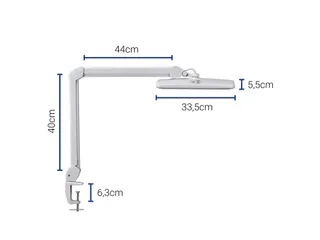 Werkpleklamp MAUL Intro LED tafelklem dimbaar wit - 11