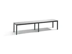 omkleedbank,HxLxD 438x2000x353mm,HPL zilvergrijs,frame staal RAL7021
