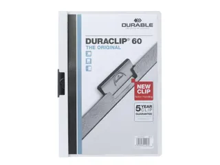 Klemmap Durable Duraclip A4 6mm 60 vellen wit - 1
