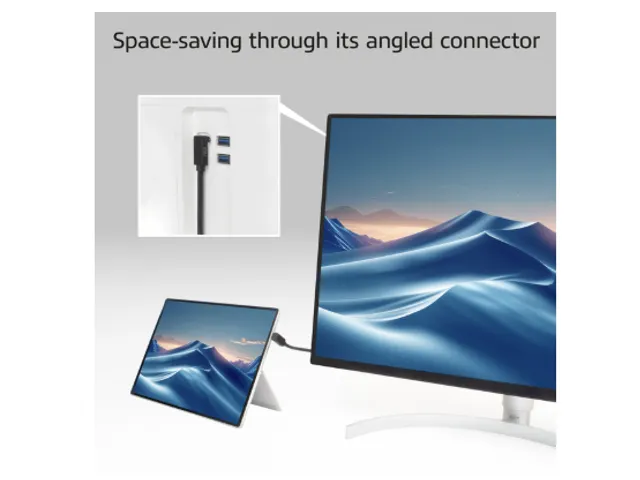 Kabel ACT USB-C hoek boven/beneden 10Gbps 2m