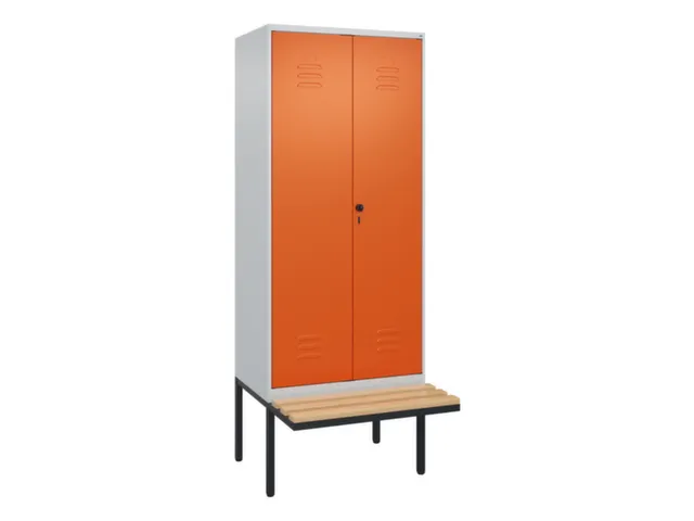 armoire vestiaire noir et blanc HxlxP 2120x800x815mm 2compart.