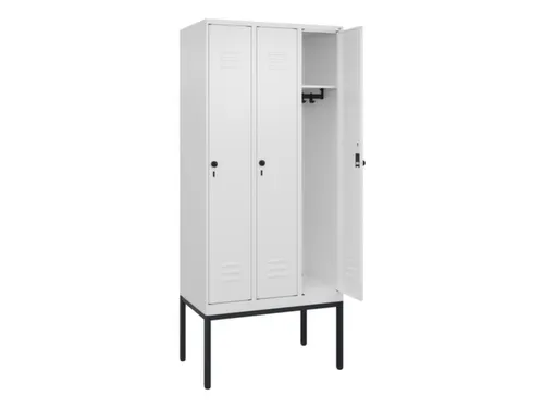 locker,HxBxD 2120x900x500mm,3vak,vak B 300mm,draaigrendel