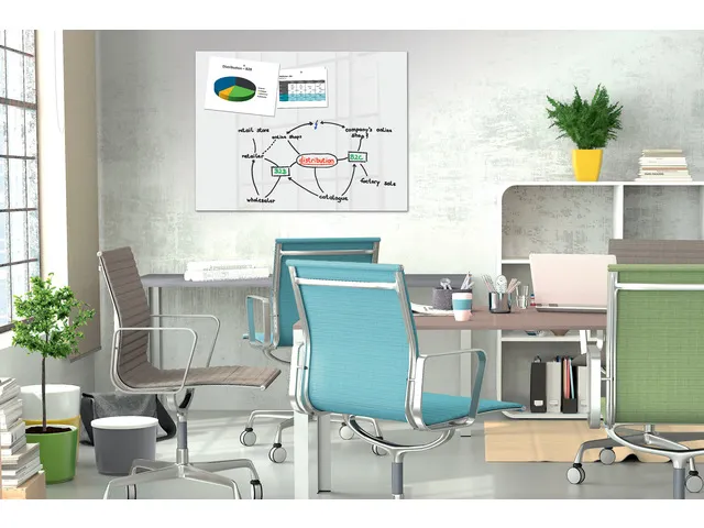 Glas/magneetbord Be!board 120x90 Cm Wit