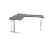 bureau in vrije vorm,HxBxD 740x1600x1400mm,vrije vorm,MS-donkergrijs