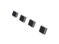 Glasbord Magneten Vierkant Zilver 10x10mm 4 stuks