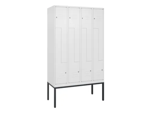 Z-garderobekast,HxBxD 2120x1200x500mm,vak B 150/300mm,cil.-slot