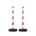 Afzetpaal Rood Wit Voor Signalisatieketting Set 2 stuks