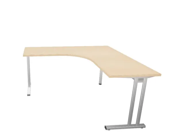 bureau in vrije vorm,HxBxD 740x1600x1600mm,vrije vorm,NE-esdoorn