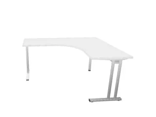 bureau in vrije vorm,HxBxD 740x1600x1400mm,vrije vorm,Bl-wit - 2