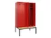 locker met bank,voor scheiding van kleding,HxBxD 2120x1200x815mm,4vak
