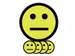 Magneet smiley 25mm emotie neutraal geel 5 stuks