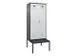 locker met bank,voor scheiding van kleding,HxBxD 2120x800x815mm,2vak