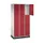 lockerkast,RAL 7035/RAL 3003,HxBxD 1950x920x500mm,3x3vakken,cil.-slot