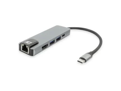 Dockingstation ACT USB-C 4K voor 1 HDMI monitor