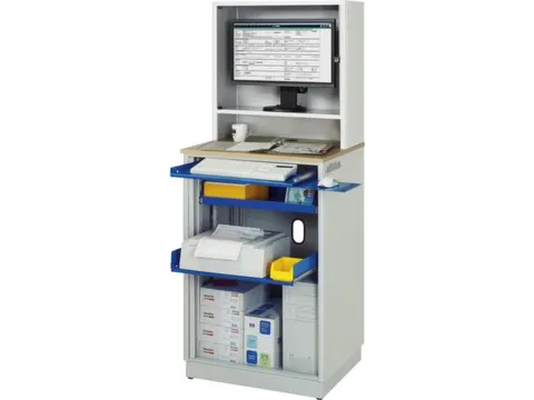 pc-kast,HxBxD 1810x720x660mm,monitorvak,toetsenbord-/muisblad