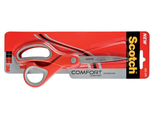 Schaar Scotch 20cm comfort rood blister
