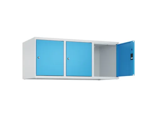 opzetkast,v. locker,3vak.,vak B 400mm,HxBxD 500x1200x500mm,vleugeldeur